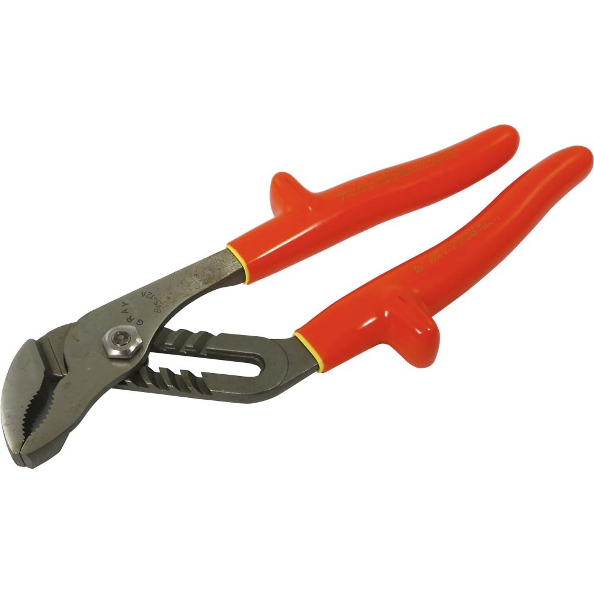 Gray Tools, 12-1/2in. Tongue Groove Slip Joint Plier Insulated, Pieces (qty.) 1 Material Alloy Steel, Jaw Capacity 2.625 in, Model# B45-12A-I